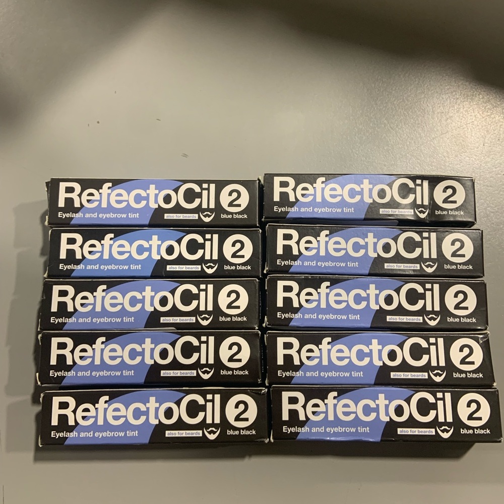 10 pcs RefectoCil Eyelash and Eyebrow Tint also for beard & hair - Blue Black